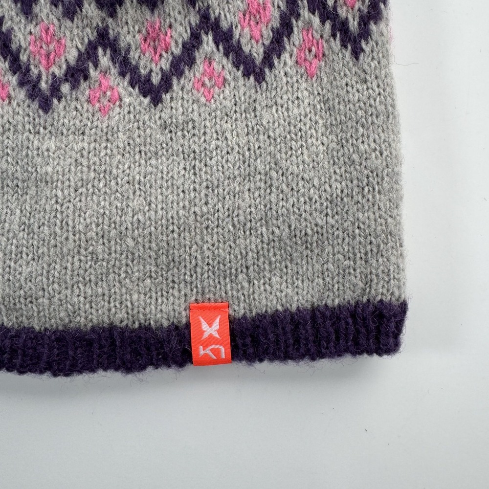 KARI TRAA Fleece Lined‎ Pom-Pom Wool Alpaca Blend Knit Beanie Womens O/S - Picture 2 of 9
